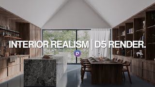 How to create realistic interiors using D5 Render  Full tutorial [upl. by Yelrehs]