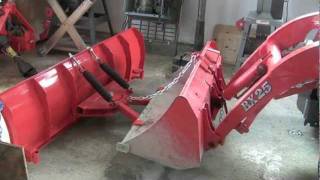 Installing BXpanded snow plow on Kubota BX [upl. by Rogovy]