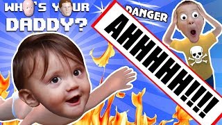 BABY IN DANGER ☠ Whos Your Daddy Skit  Gameplay w Shawn vs Knife Fire Glass amp More FGTEEV Fun [upl. by Anelegna]