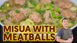 Misua with Meatballs  Almondigas Recipe [upl. by Rocker433]