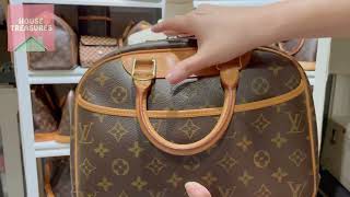 LV handbag review Trouville Deauville handbag luxury vintage bags Louis Vuitton camera bag preloved [upl. by Boucher]