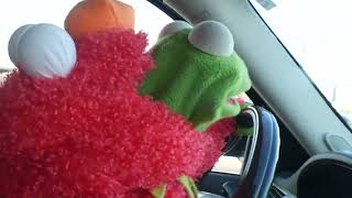 kermit the frog tricks elmo with elmo costume but only kermit drifting [upl. by Noivad]