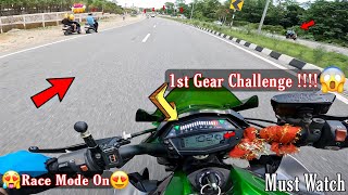 Kawasaki z1000 1st Gear Challenge In Race Mode amp First Time In India amp Full Throttle Top Speed [upl. by Yacov]