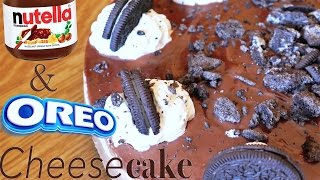 No Bake Nutella Oreo Cheesecake Video 4K  Cheesecake Oreo e Nutella Easy Recipe [upl. by Reynard]