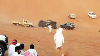 Nissan Safari And Toyota punki Accident in Desert Safari Dubai [upl. by Nnorahs]