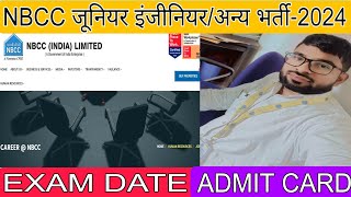 NBCC JE VACANCY2024 NBCC EXAM DATENBCC JE ADMIT CARD  NBCC NEW UPDATES NBCC JE JOBS UPDATESPSU [upl. by Nossaj]