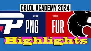 PAIN GAMING VS FURIA  CBLOL ACADEMY 2024  Highlights [upl. by Erdrich]