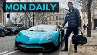 Conduire une AVENTADOR SV dans Paris en DAILY [upl. by Gypsie]