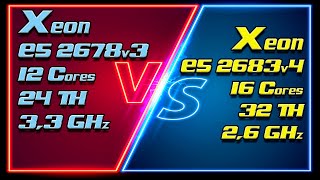 Xeon E5 2678v3 3300MHz vs Xeon E5 2683v4 2600MHz Unlock Turbo Boost  Undervolting [upl. by Yurik]