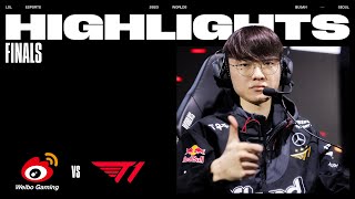 WBG vs T1  FULL DAY HIGHLIGHTS  The Finals  Worlds 2023 [upl. by Disraeli]