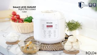 SMART LESS SUGAR DIGITAL RICE COOKER 1 Liter [upl. by Inot]