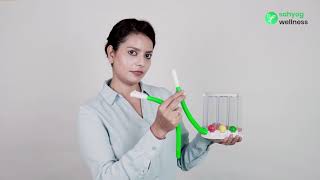 How to use Sahyog Wellness Respiratory Lung Exerciser Spirometer with 2 Tubes [upl. by Nirra]