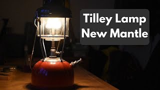 New Tilley Mantle Fitting  Lighting Tilley lamp first time  Tilley Stormlight X246B [upl. by Aleen]