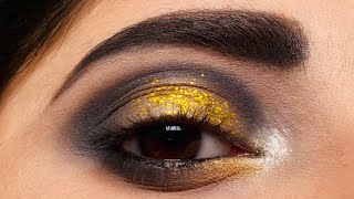 Black eyeshadow makeup tutorial  A Black Smokey Eye makeup  eye makeup tutorial for beginners look [upl. by Notxed]