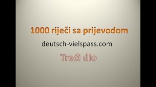 1000 riječi sa prijevodom Treći dio [upl. by Newmann]