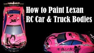 How to Paint Clear RC Car amp Truck Bodies  Lexan  Polycarbonate [upl. by Aitnohs]