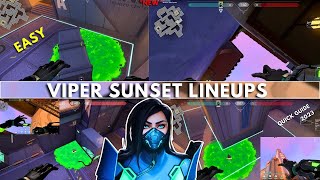 EASY VIPER LINEUPS SUNSET GUIDE VALORANT 2024 [upl. by Acinorev]