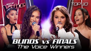 ICONIC The Voice WINNERS FIRST amp LAST Blind Auditions vs Finals  Top 10 [upl. by Kwarteng]