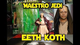 UNBOXING Y RESEÑA DEL MAESTRO EETH KOTH DE STAR WARS JUGUETES [upl. by Pierson]