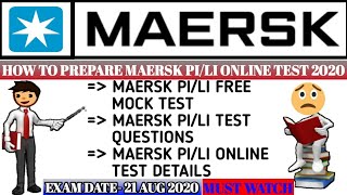 MAERSK PILI ONLINE TEST PREPARATIONFREE MOCK TESTPILI TEST QUESTIONSPILI TEST FULL DETAILS [upl. by Aima]