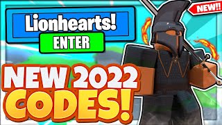 2022 ALL NEW SECRET OP CODES In Roblox Lionhearts Crusade [upl. by Brag]