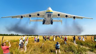 Antonov An225 Mriya  10 AWESOME TAKEOFFS AND LANDINGS OF THE BIGGEST AIRCRAFT ever existed [upl. by Robert]