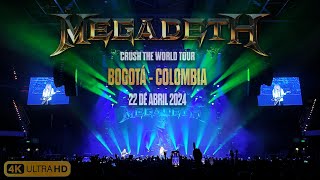 Megadeth  Crush The World Tour 22 de abril Bogota Colombia  Full Show  2024  4K [upl. by Norod]