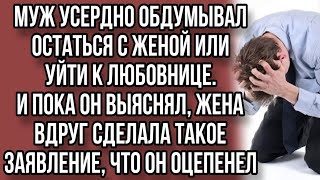 Муж усердно обдумывал остаться с женой или уйти к любовнице И пока он выяснял жена вдруг [upl. by Sairahcaz]