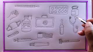 how to draw first aid box step by step [upl. by Lammond94]