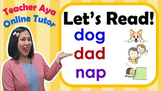 Reading 3 letter words with teacher Aya  Reading lesson  Practice Reading  CVC Phonics [upl. by Aener]