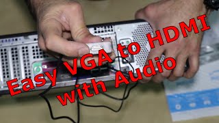 Convert vga to hdmi with audio to connect an old PC to a new TV [upl. by Helve959]