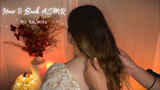 ASMR Real Person Hair Play Back Touching with Lavender Oil Massage amp Dress Fabric Rustling Sounds [upl. by Searby]