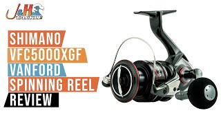 Shimano VFC5000XGF Vanford Spinning Reel Review  JampH Tackle [upl. by Edythe82]