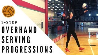 Teach How To Serve A Volleyball  Volleyball Overhand Serving Progressions [upl. by Anelat]