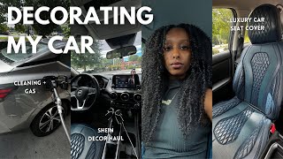 decorate my car with me  luxury seat covers 200 haul car clean and more [upl. by Burner]