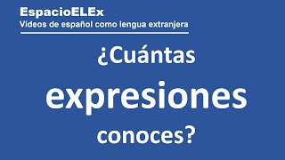 Test de expresiones coloquiales  Aprender español nivel avanzado [upl. by Onid713]