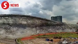 Shah Alam stadium demolition work starts [upl. by Ranger]