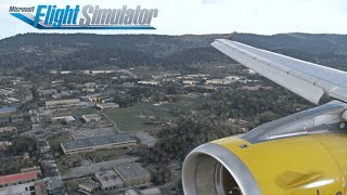 MFS2020 Beautiful and smooth Landing in Bilbao Fenix A320 IAE Vueling passenger amp Spotter view [upl. by Mayeda]