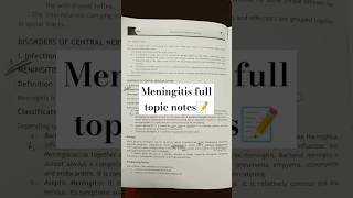 Meningitis full topic notes📝 ll pathophysiology ll management bscnursing [upl. by Sadnak]