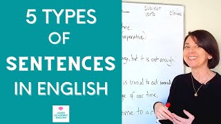 ENGLISH SENTENCE STRUCTURE RULES 5 Types of Sentences in English [upl. by Assedo814]