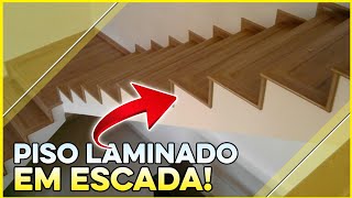 Piso Laminado em Escada [upl. by Ganny]