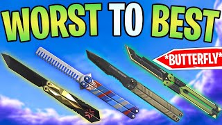 Ranking Every BUTTERFLY KNIFE in VALORANT From Worst to Best [upl. by Sedda]