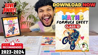 Maths FORMULA sheet class 12 2024  2025  Download pdf 13 Pages Chapter Wise Formula Notes [upl. by Ellemaj]