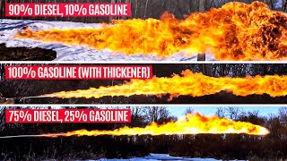 X15 Flamethrower Napalm Mix Comparison Test [upl. by Terrance]