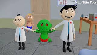 Bittu Sittu Bana Doctor  Doctor Wala Cartoon Comedy [upl. by Ayikur]