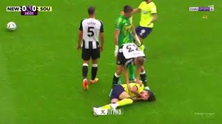 😢Fabian Schar Red Card♦️ Today Newcastle United vs Southampton 10 Goals ResultsHighlights [upl. by Schulz]