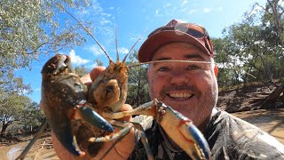 Catching Yabbies in May in Outback Queensland [upl. by Ahsehyt392]