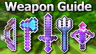 The Ultimate Minecraft 120 Weapons Guide  Sword Bow Axe Trident amp Crossbow Compared [upl. by Pollyanna108]