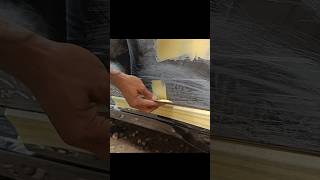 How To fix a bent dor on car Nissan textile painting repairing carrepair carpaint carcommunity [upl. by Htieh]