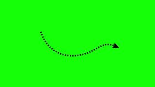 Curved Dashed Arrow Line Animation on Green Screen Background  4K  NO COPYRIGHT [upl. by Powel]